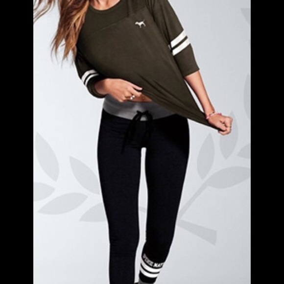 PINK Victoria's Secret Other - Olive Green Pink -Boyfriend-Jersey with  Legging